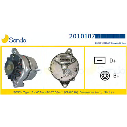 Zdjęcie Alternator SANDO 20101870