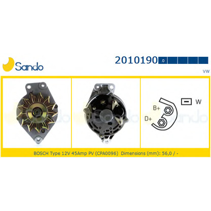 Zdjęcie Alternator SANDO 20101900