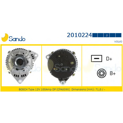 Zdjęcie Alternator SANDO 20102242