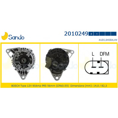 Photo Alternator SANDO 20102490