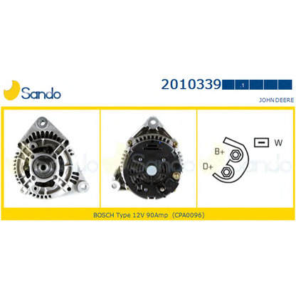 Photo Alternator SANDO 20103391