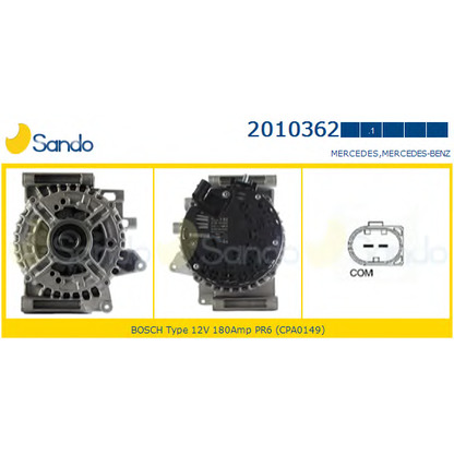 Photo Alternator SANDO 20103621