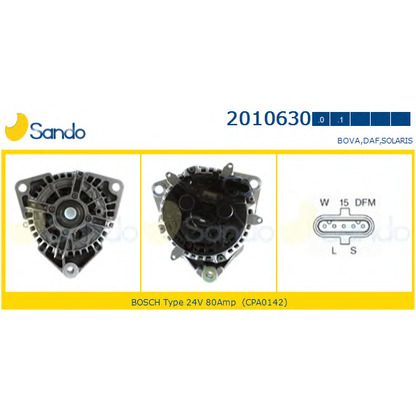 Photo Alternator SANDO 20106300