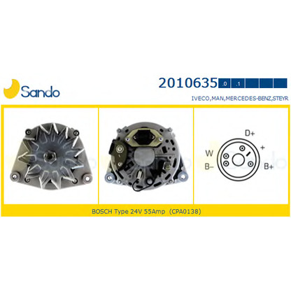 Photo Alternator SANDO 20106351