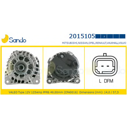 Foto Alternatore SANDO 20151051