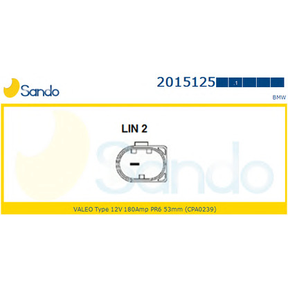 Zdjęcie Alternator SANDO 20151251