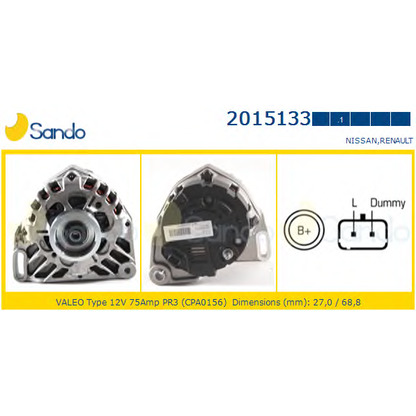 Photo Alternator SANDO 20151331