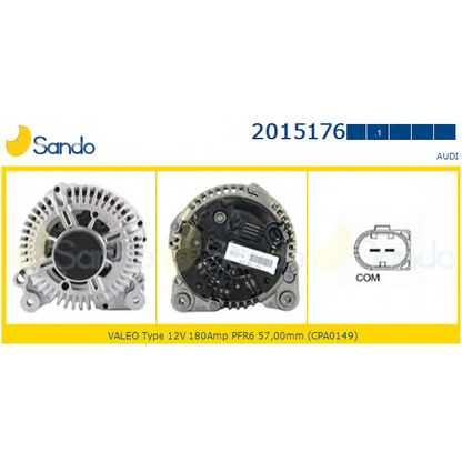 Zdjęcie Alternator SANDO 20151761