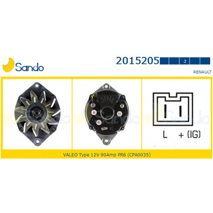 Photo Alternator SANDO 20152052