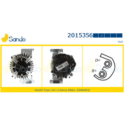 Zdjęcie Alternator SANDO 20153561