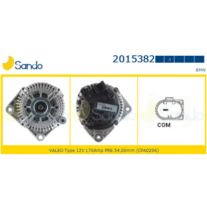 Photo Alternator SANDO 20153821