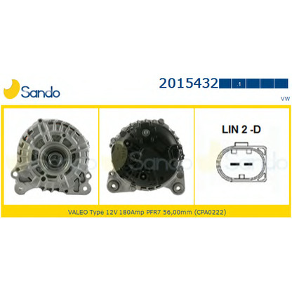 Photo Alternator SANDO 20154321