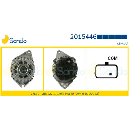 Zdjęcie Alternator SANDO 20154461