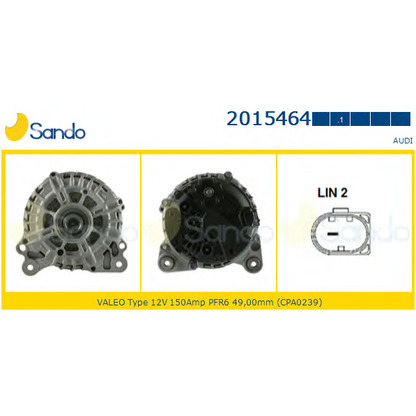 Photo Alternator SANDO 20154641