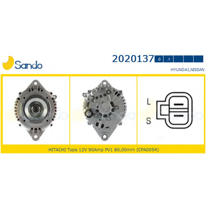 Zdjęcie Alternator SANDO 20201371