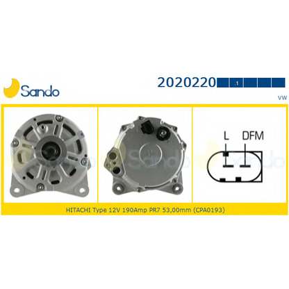 Photo Alternator SANDO 20202201