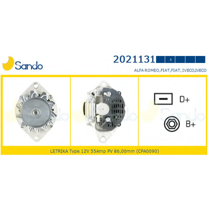 Photo Alternator SANDO 20211311