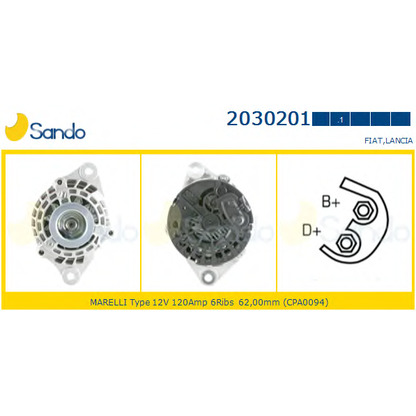 Photo Alternator SANDO 20302011