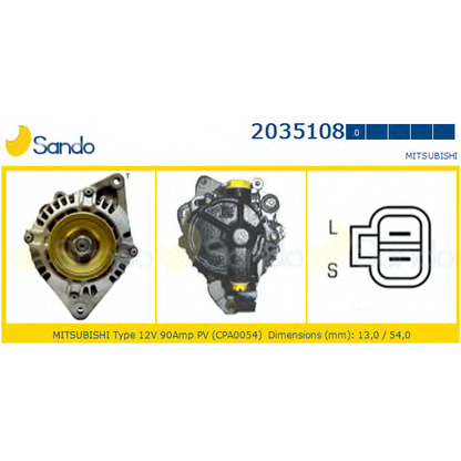 Zdjęcie Alternator SANDO 20351080