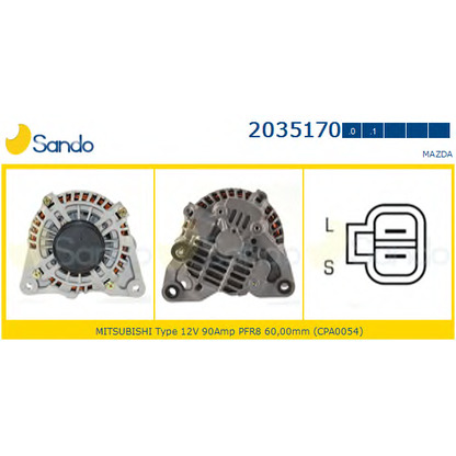 Zdjęcie Alternator SANDO 20351701