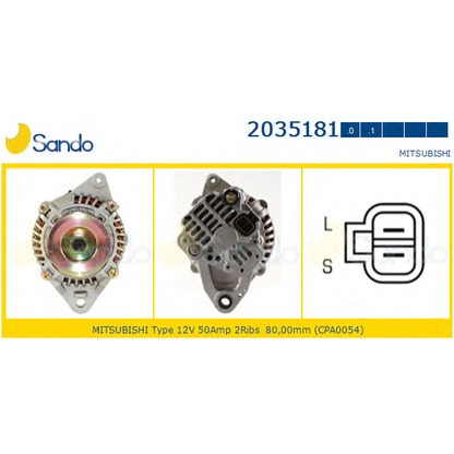 Photo Alternator SANDO 20351811