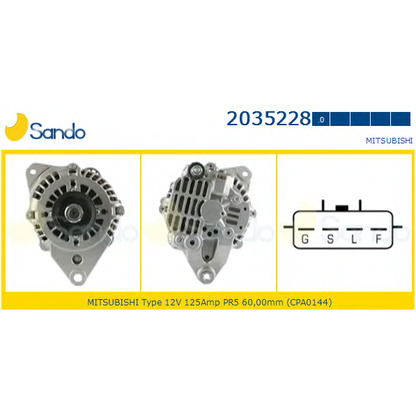 Zdjęcie Alternator SANDO 20352280