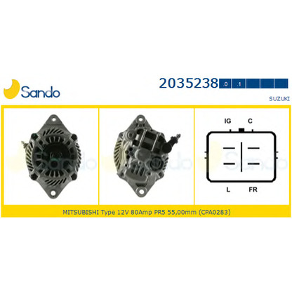 Zdjęcie Alternator SANDO 20352381