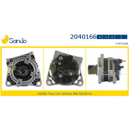 Foto Alternador SANDO 20401660