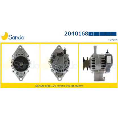 Zdjęcie Alternator SANDO 20401680