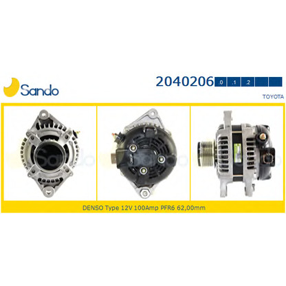 Zdjęcie Alternator SANDO 20402060