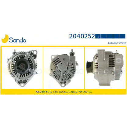 Zdjęcie Alternator SANDO 20402520