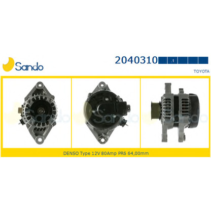 Foto Alternatore SANDO 20403101