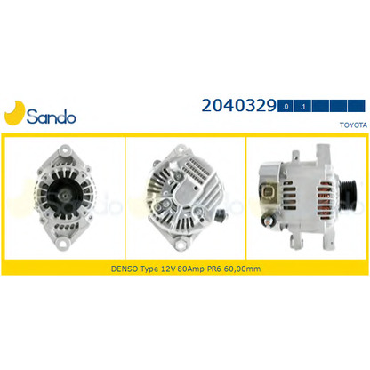 Zdjęcie Alternator SANDO 20403290