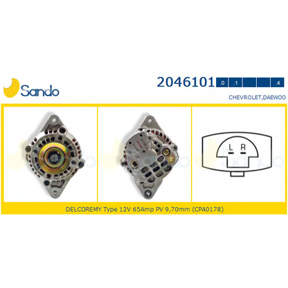 Photo Alternator SANDO 20461011