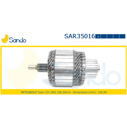 Photo Armature, starter SANDO SAR350160