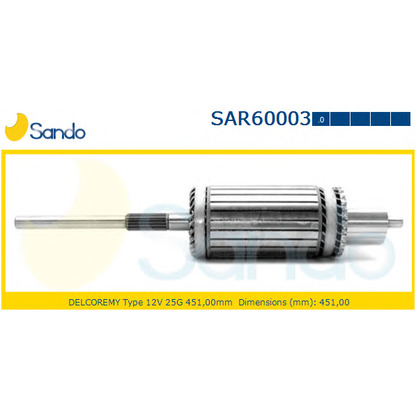 Photo Armature, starter SANDO SAR600030