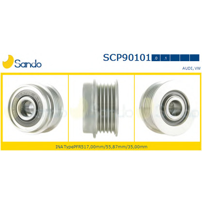 Zdjęcie Koło pasowe,  alternator SANDO SCP901011