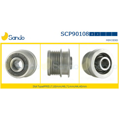 Zdjęcie Koło pasowe,  alternator SANDO SCP901080