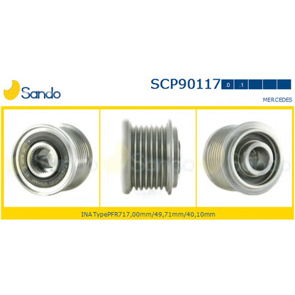 Zdjęcie Koło pasowe,  alternator SANDO SCP901170