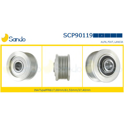 Zdjęcie Koło pasowe,  alternator SANDO SCP901191