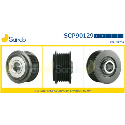 Zdjęcie Koło pasowe,  alternator SANDO SCP901290