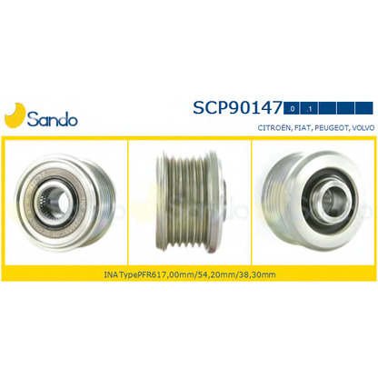 Zdjęcie Koło pasowe,  alternator SANDO SCP901470