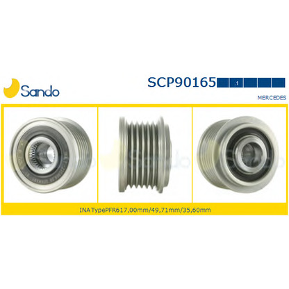 Zdjęcie Koło pasowe,  alternator SANDO SCP901651