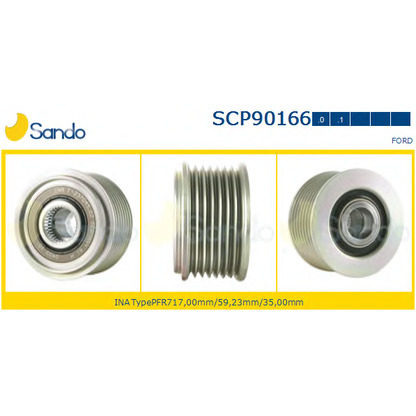 Zdjęcie Koło pasowe,  alternator SANDO SCP901660