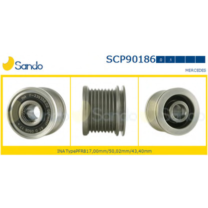 Zdjęcie Koło pasowe,  alternator SANDO SCP901861