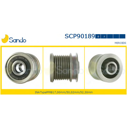 Zdjęcie Koło pasowe,  alternator SANDO SCP901890