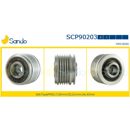 Zdjęcie Koło pasowe,  alternator SANDO SCP902030