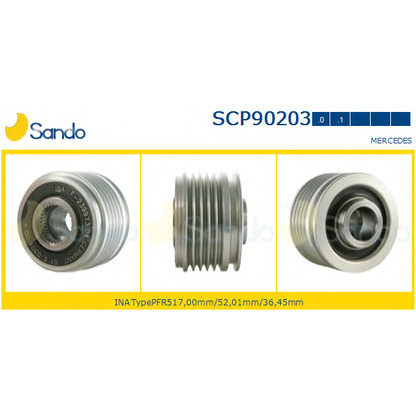 Foto Puleggia cinghia, Alternatore SANDO SCP902030