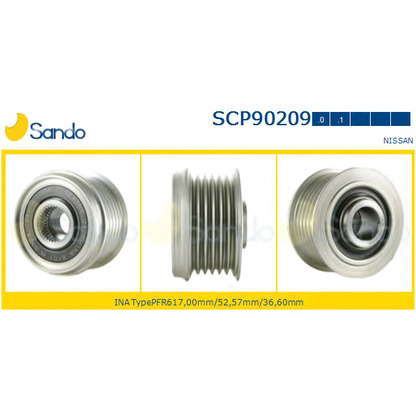 Photo Pulley, alternator SANDO SCP902090