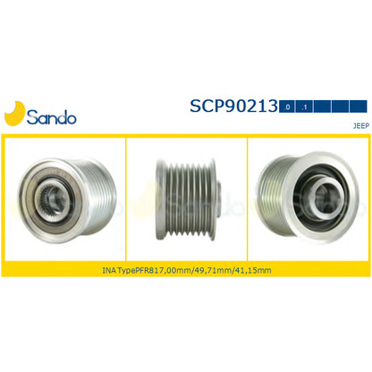 Foto Puleggia cinghia, Alternatore SANDO SCP902130